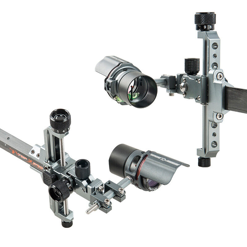 Compound Bow Sight 9" Carbon Bar Scope Sight 2x 4x 6x 8x Lens RH LH Competition